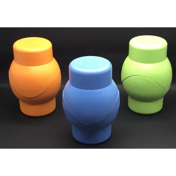 Tupperware Impressions Egg Cups Egg Holder Warmer Blue Green Orange Mold # 3881 - Picture 3 of 3